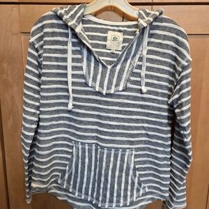 Rip Curl Gray and White Striped Garment